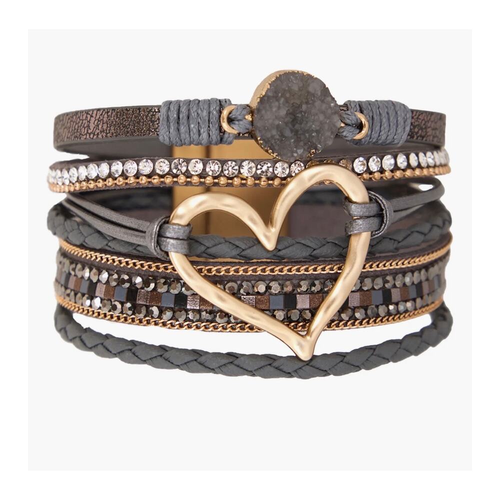 Saachi Multi Strand Wrap Bracelet NWT